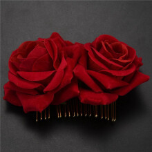 6X Rose Flower Hair Clip Slide Flamenco Dancer Pin Flower Brooch Lady Hair Styling Clip Hair Accessories