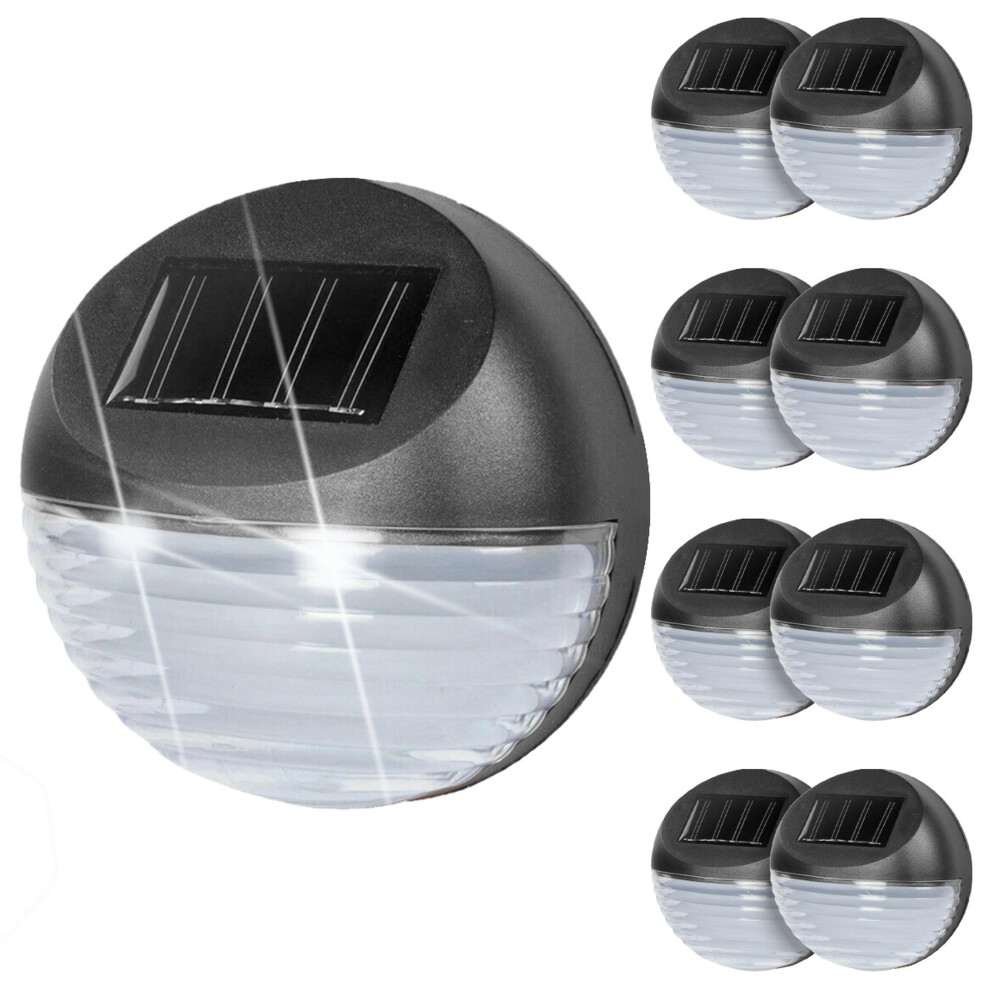 (8 x Solar Fence Lights) Geezy Solar-Powered LED Garden Fence, Decking & Patio Lights