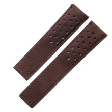 Dark Brown 22mm  Cowhide Leather Watch Strap Band for TAG Heuer Carrera Aquaracer