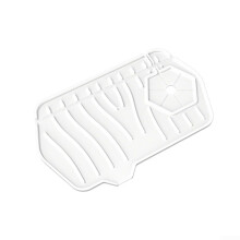 Silicone Sink Mat Kitchen Protector with Reversible Quick Dry Design for Bathroom Countertop 24.5x15.4cm White
