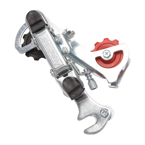 2X Racing Bicycle Part Silver Tone Metal 3-7 Speed Rear Derailleur 1