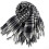 4X Unisex Scarf Polyester  Plaid Tassel Arab Desert Shemagh,Black 3