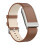Brown  Leather Replacement Strap for WHOOP 5.0 with Secure Hook Loop Fastener 1