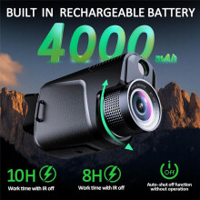 1080P Night Vision Monocular 10X Infrared Night Vision Goggles Digital Zoom Wifi Telescope for Camping with 32GB  Card