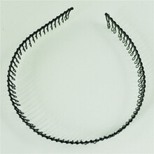 6X Metal Teeth Comb Hairband Hair Hoop Headband Black for Woman