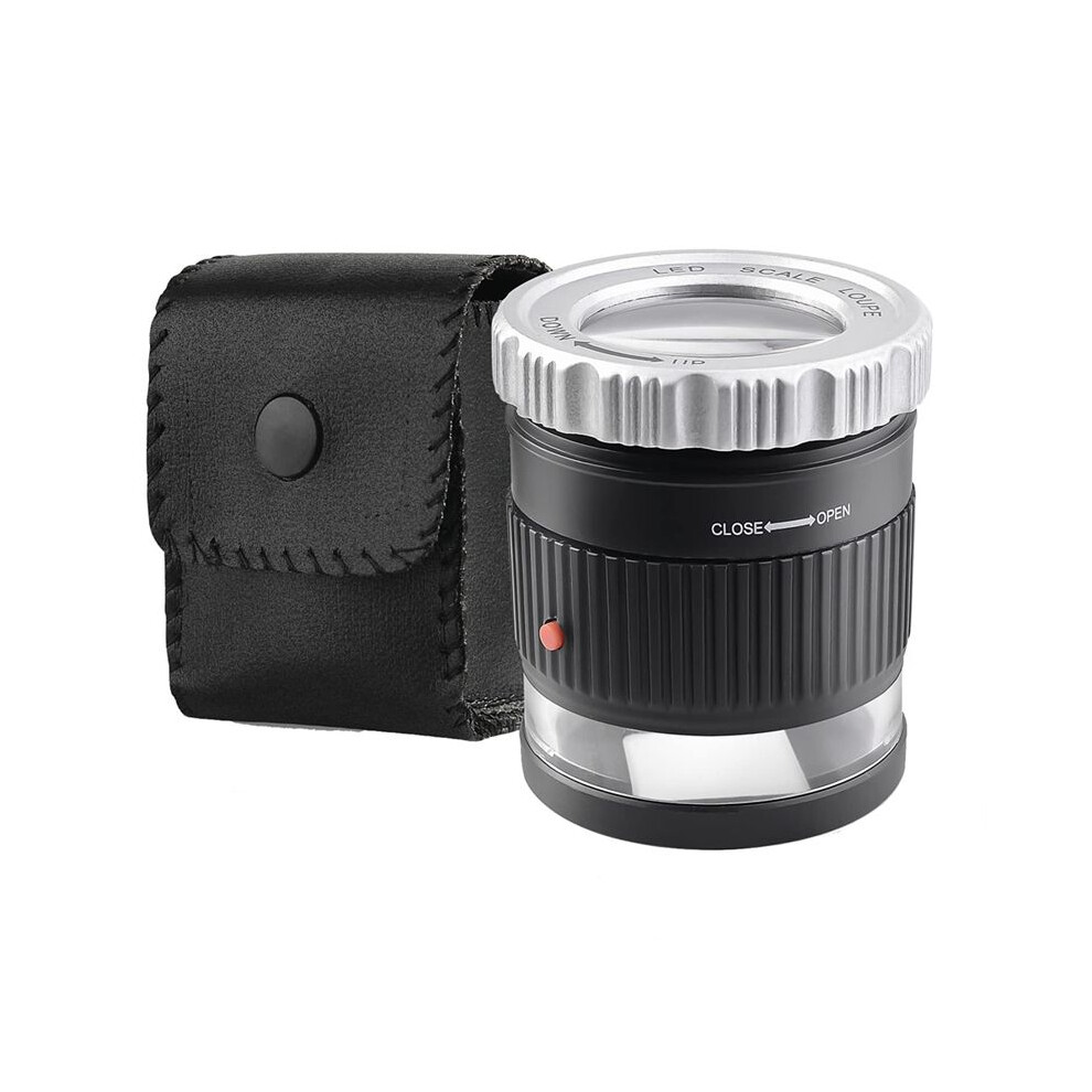 30X Loupe Magnifier,Adjustable Length Magnifier,Foldable Jewelry Magnifier Glass for Textile Optical,Embroidery