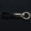 2X Genuine Leather Belt 3 Loop Strap Quick Release Keyring Keychain Key Fob Ring Black + Silver 2