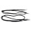 Shiny Flat 2 Pair Laces in Shoe Lace Black 7