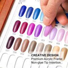 2X 216 KoloróW Porady do Paznokci WyśWietlacz KsiążKa DIY Nail Art Pokazuje PółKę ŻElowa Karta KoloróW Wykres BiałA