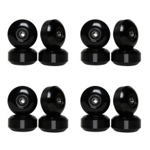 Skateboard Wheels with Bearings 52X30mm Street PU Wheels Skateboard Parts Longboard Wheels (Set of 16) Black