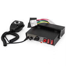 200W 9 Sound Loud Warning Alarm Fire Siren Horn PA Speaker MIC System Microphone Fire Speaker Host 12V