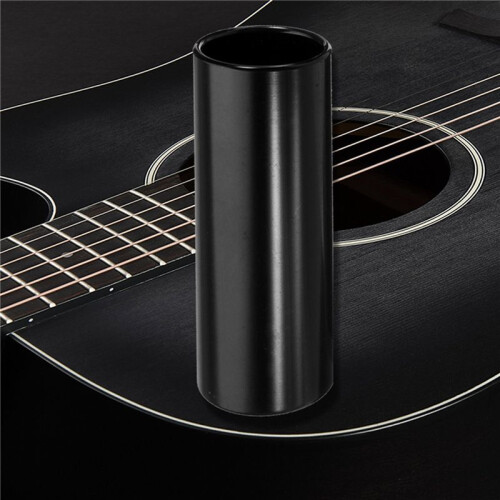 2pc Guitar Slide Black Stainless Steel Finger Knuck 2