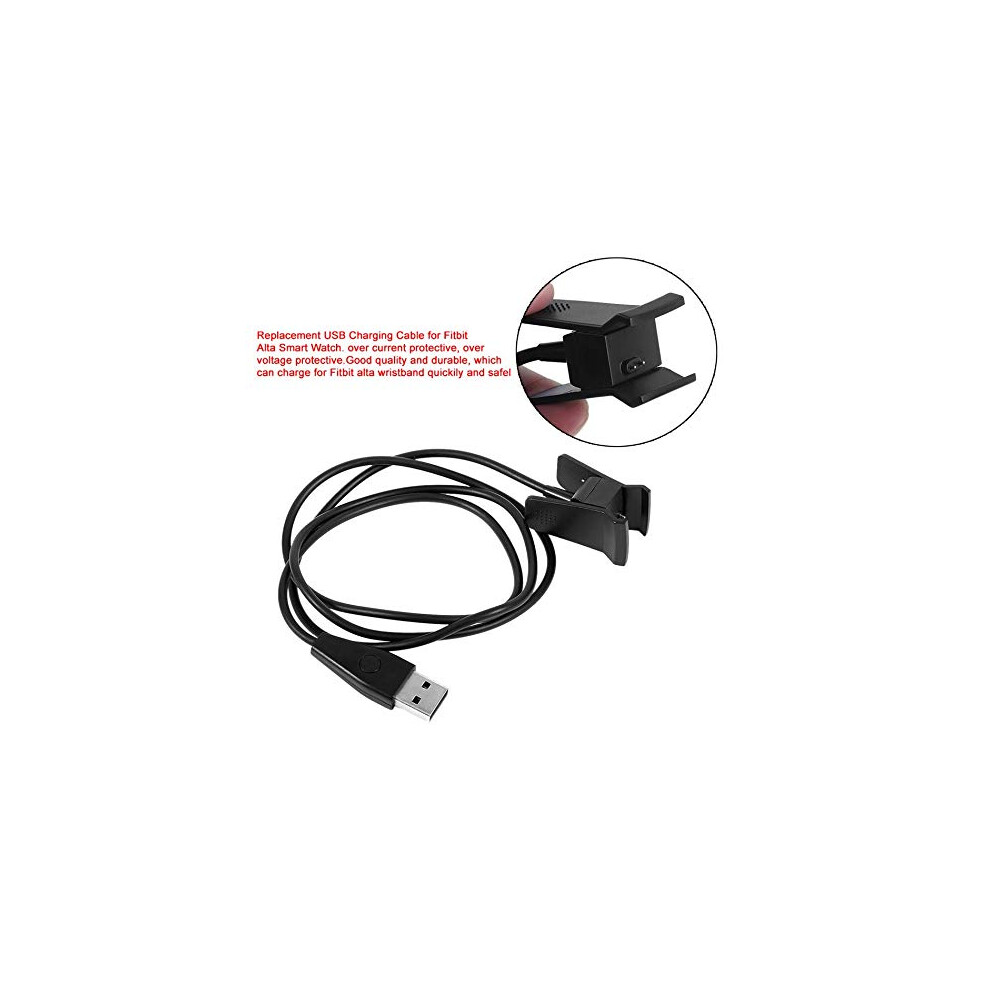 Charger Cable For Fitbit Alta With Fast Charging And Secure Clip Connection, Usb Replacement Cord 9092120532685