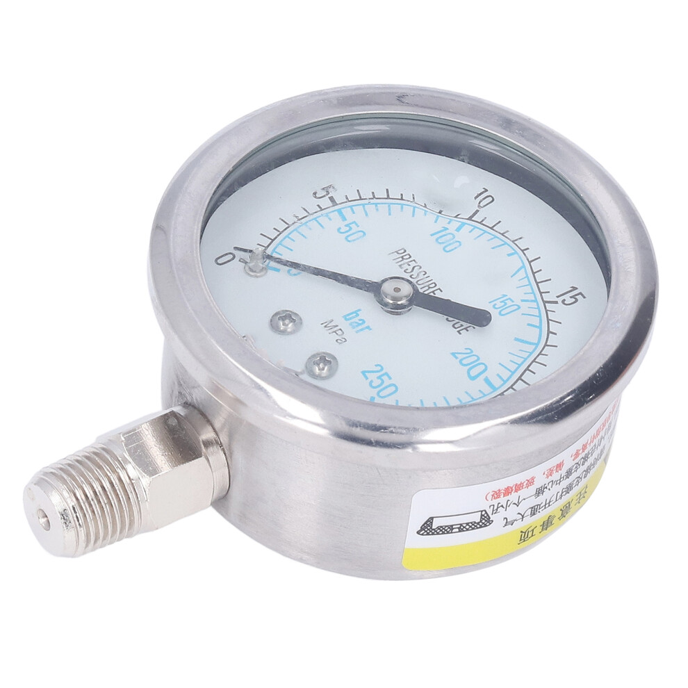 Vacuum Pressure Gauge Stainless Steel 0~25Mpa, 1/4In Npt 9441390625588