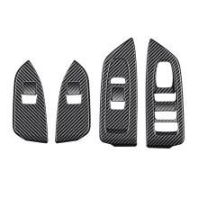 Car Window Lift Panel Tirm Door Armrests Panel Sticker for Forester 2025 LHD Carbon Fiber Pattern