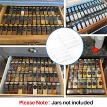 12X Clear Acrylic Spice Drawer Organizer,Seasoning Jars Drawers Insert,Kitchen Spice Rack Tray (Jar Not Included)