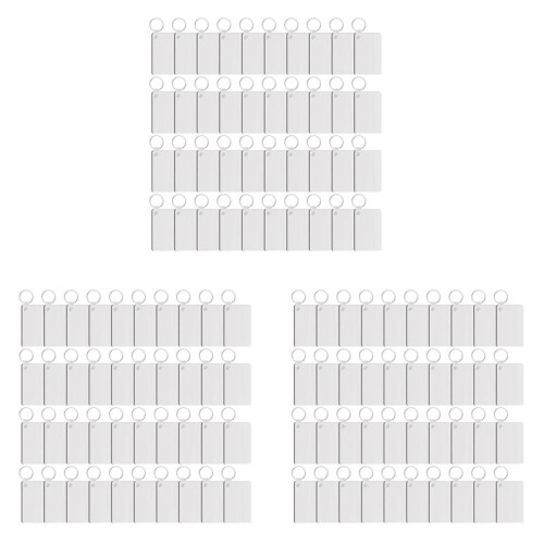 120 Pack Sublimation Keychain Blank Double Sided Heat Transfer Blank  Blank Board Key  Blank Sublimation DIY