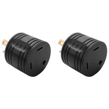 2X RV Generator Adapter 3-Prong 30A Male to 30A Female RV Power Plug 125V RV Plug for Motorhome Trailer L5-30P