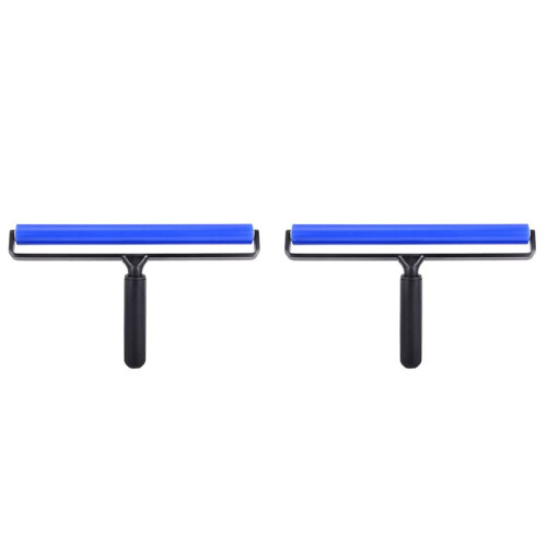 2X Rodo de Colagem de Borracha Macia de Silicone de 12 Polegadas de Largura Rodo Roda Anti-Estático Amortecedor Automotivo