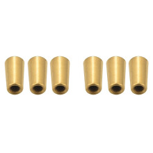 6Pcs Guitar Tip, 3 Way Toggle Knob Tip Cap Copper for Lp Epi Electric Guitar,Gold