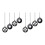 Ceiling Fan Pull Chain Set, 8Pcs Light Bulb and Fan Pattern Pull Chain Ceiling Fan Chain Extender with  Fan Chain 1