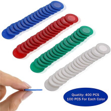 1600 Stycken Plastpokermarker Spelmarker 4 FäRger RäKnekort för Spelning RäKna Bingo Spelmarker Kort, 3