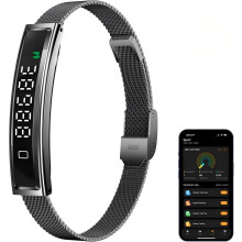 Fitness Tracker with Heart Rate, Sleep and SpO2 Monitor, IP68 Waterproof Health Smart Bracelet Black