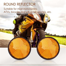 40Pcs 2 inch Round Orange Reflector Universal for Motorcycle ATV Dirt Bike