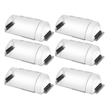 6 Pack Adjustable Air Vent Deflector, 9-15Inch Transparent Deflector for Ceiling Registers, Floor, Sidewall