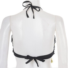 2X Sexig Spetsveckat Chiffongmynt Belly Dance BH Toppkostym