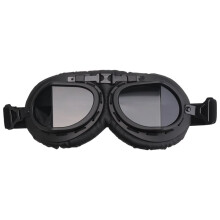 2X Occhiali da Moto Casco Grigio Retro' Occhiali Jet Vintage Occhiali Pilota Wwii Occhiali Moto Scooter Uv per Casco