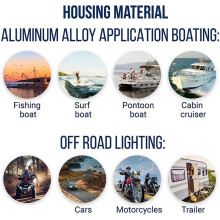 4X Waterproof Led Boat Lights,2 Lights 72W Waterproof Tested Deck/Dock Marine Lights 2200LMS 120Flood Light,Ship Lights