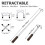 Pont de Queue de Billard RéTractable avec 6 PièCes Accessoires de Queue de Billard de Table de Billard en Laiton Amovible, Argent 7