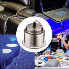 10X Portabevande un LED Portabevande un Forma di Tazza nel Acciaio Inossidabile da Incasso un Forma di Tazza per Auto Marine Boat