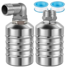 2PCS Float Valve,1/2in to 3/4in 1in Water Level Control Float Valve,Stainless Steel Fully Automatic Watershut Off Valve