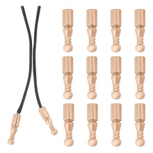 12 Piezas Puntas Corbata Bolo, Tapas Extremo Repuesto, Extremos Cordón Aleación Largos, Suaves para Decorar Ropa, Pulseras Cadena, Manualidades