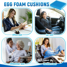 2 Pcs Egg Foam Pad Egg Chair Cushion to Relieve Back Foam Cushion Chair Pad for Office Recliner Wheelchair