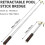2X Retractable Billiards Cue Stick Bridge with Removable Brass Bridge , Billiards Pool Cue Accessory,Low Bridge 8