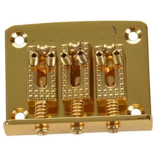 20X 3 String Guitar  String Bridge Bridge Pull String Hard Tail Guitar Bridge Tail 3 String Guitar Replacement Gold 1