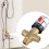 Thermostatic Mixing Valve Solid Brass G1/2 for Shower System Water Temperature Control Pipe Basin Thermostat Control 3