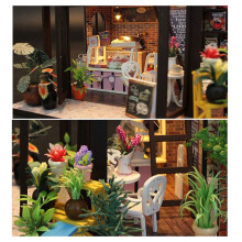 Kit DIY per Casa del Caffè In Miniatura, Kit DIY per Casa Delle Bambole, Scrivania, Libreria, Decorazione per Ragazze, Ragazzi, Bambini, Adulti, Idea