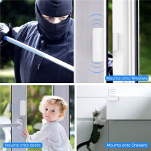 2X TUYA Zigbee 3.0 Fenster Tür Sensor ZigBee 3.0 Kabellose Verbindung Multifunktions Für Echo Hub SmartLife App