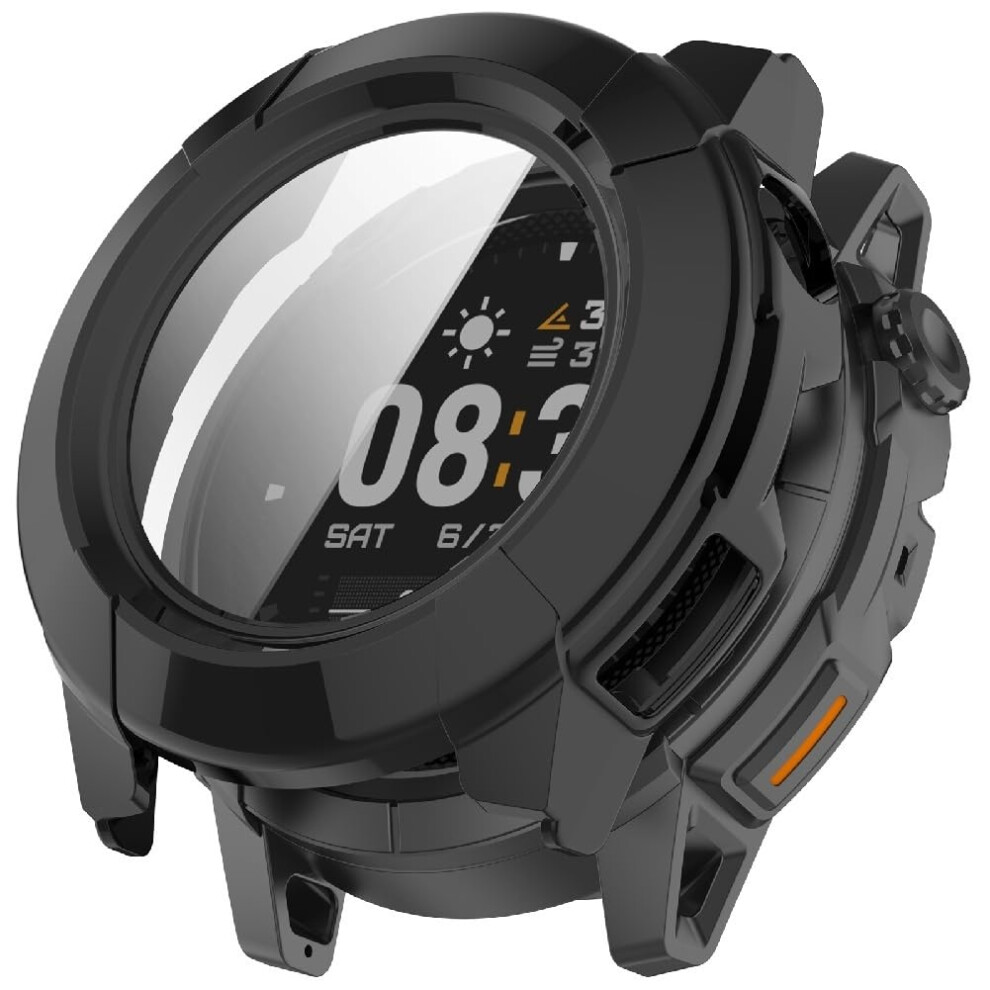 Watch Protective Case With Tempered Glass Screen Protector For Coros Nomad, Full Coverage Black 9455672033404
