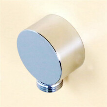 3X Wall Supply Elbow,Brass Round Wall Mount Shower Hose Connector Accessories G1/2Inch Water Outlet for Shower-Silver