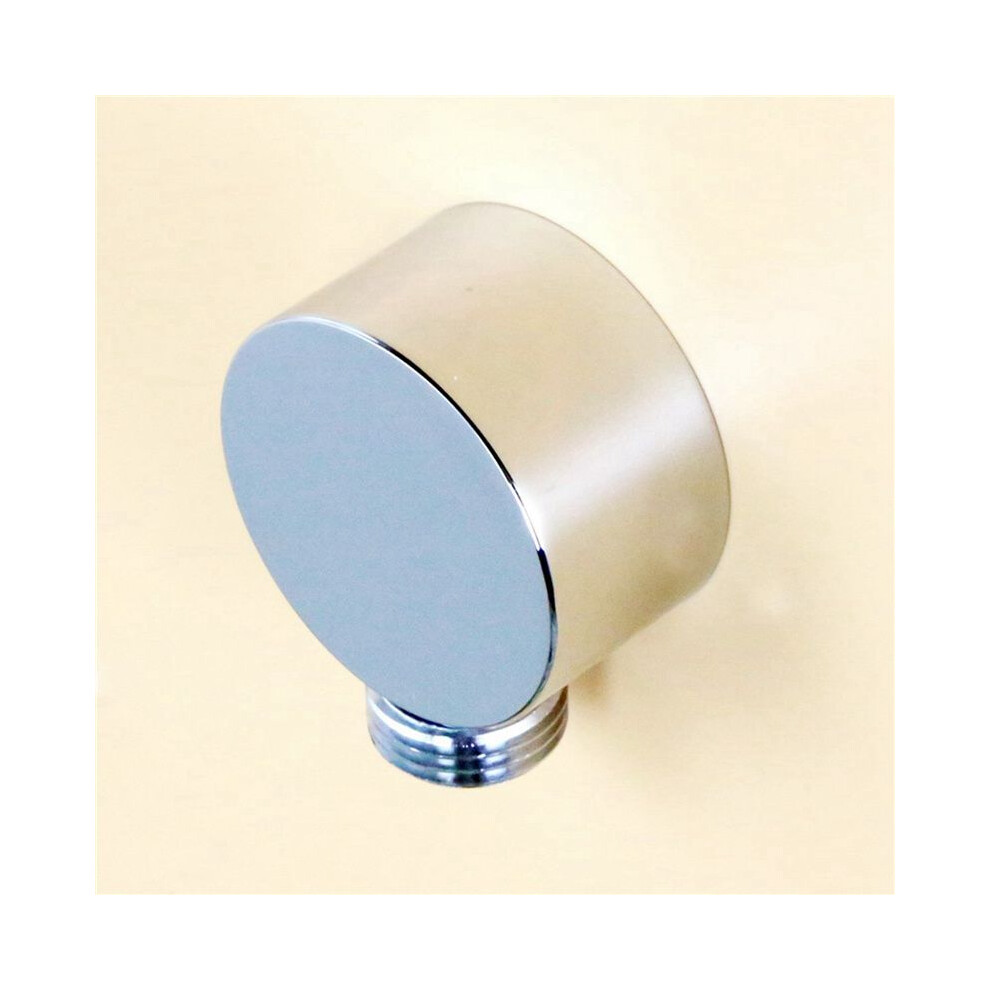 3X Wall Supply Elbow,Brass Round Wall Mount Shower Hose Connector Accessories G1/2Inch Water Outlet For Shower-Silver 6033988383708