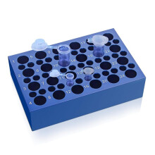 Dual-Size Aluminum Cooling Block (24+36 Wells) for Tubes - Reusable 0.2ml/1.5ml/2ml Centrifuge Tube Ice Bath Cooler