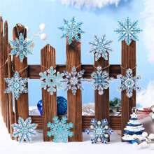 12PCS DIY Diamond Painting Snowflake Keychain Bookmark Material Kit Diamond Mosaic Crafts Kits Handmade Pendant,B