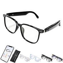 AI Translation Glasses with RealTime 164Language Translation, Photochromic Lenses, Bluetooth Audio, Black