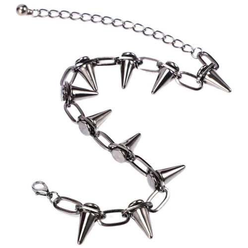 3X Metal Spikes Studs Rivets Punk Goth Necklace Choker Collar