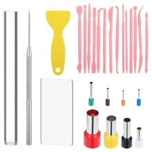 Polymer Clay Tools 26st Kit med Roller, Cutters, Sculpting Tools, Nål Detail Clay Forming Tool Circle Clay Cutters